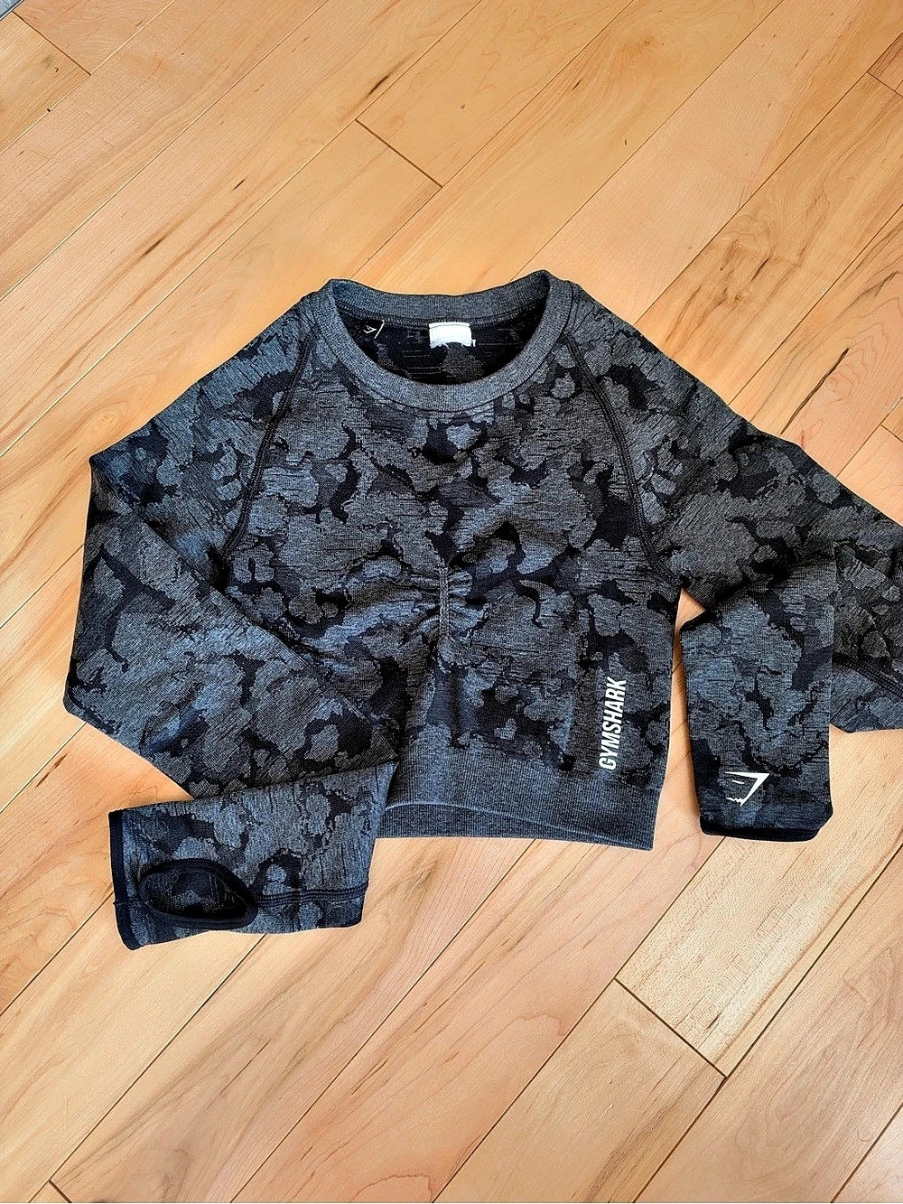 Gymshark Adapt Camo Seamless Long Sleeve Crop Top